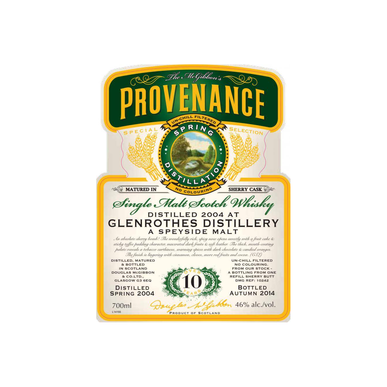 The Glenrothes McGibbon's Provenance 2004 10 Years Single Malt Whisky 2