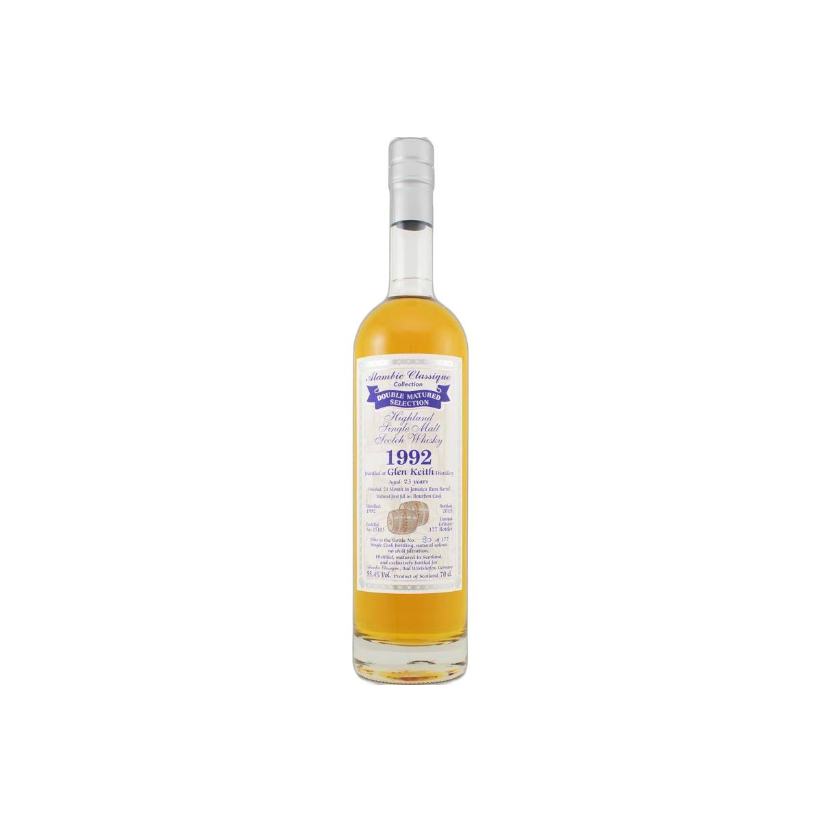 Glen Keith 1992 23 Years Single Malt Whisky