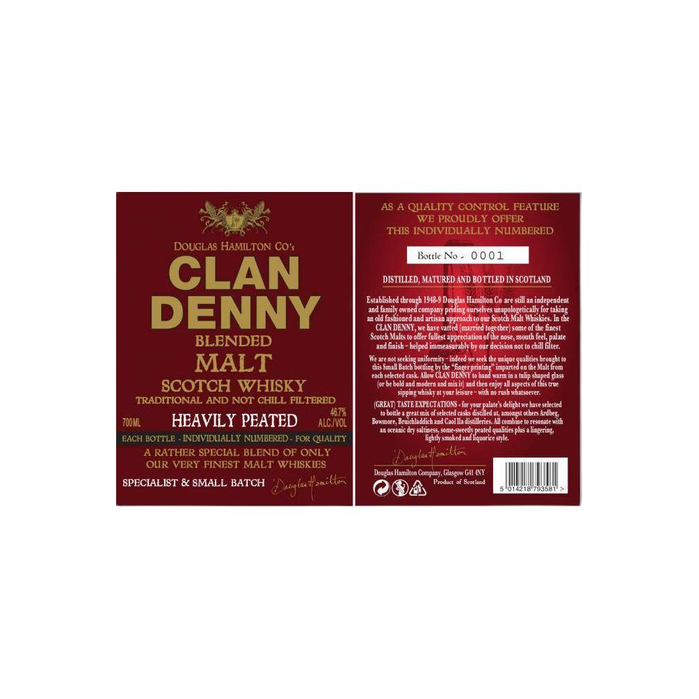Clan Denny Blended Malt - Heavily Peated DH 3