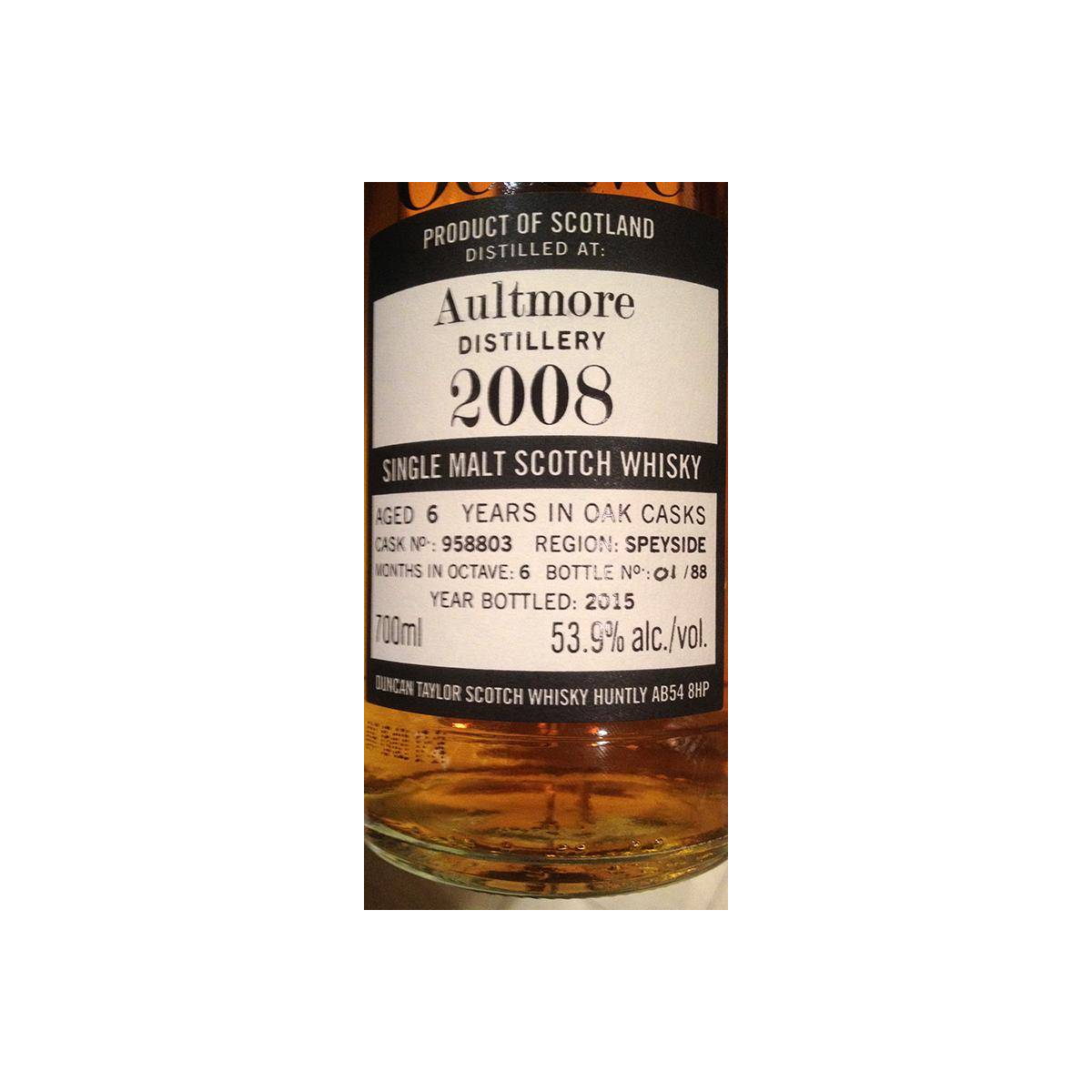 Aultmore The Octave 2008 6 Years Single Malt Whisky