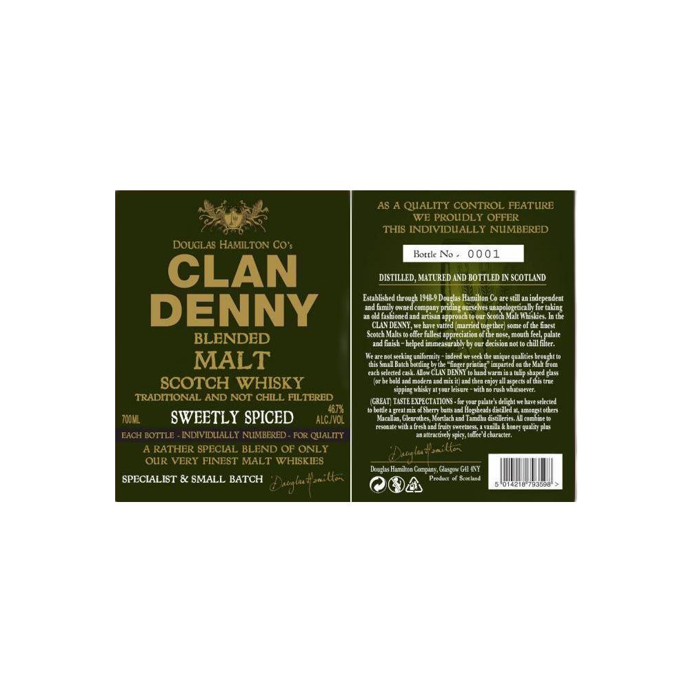 Clan Denny Blended Malt - Sweetly Spiced DH 3