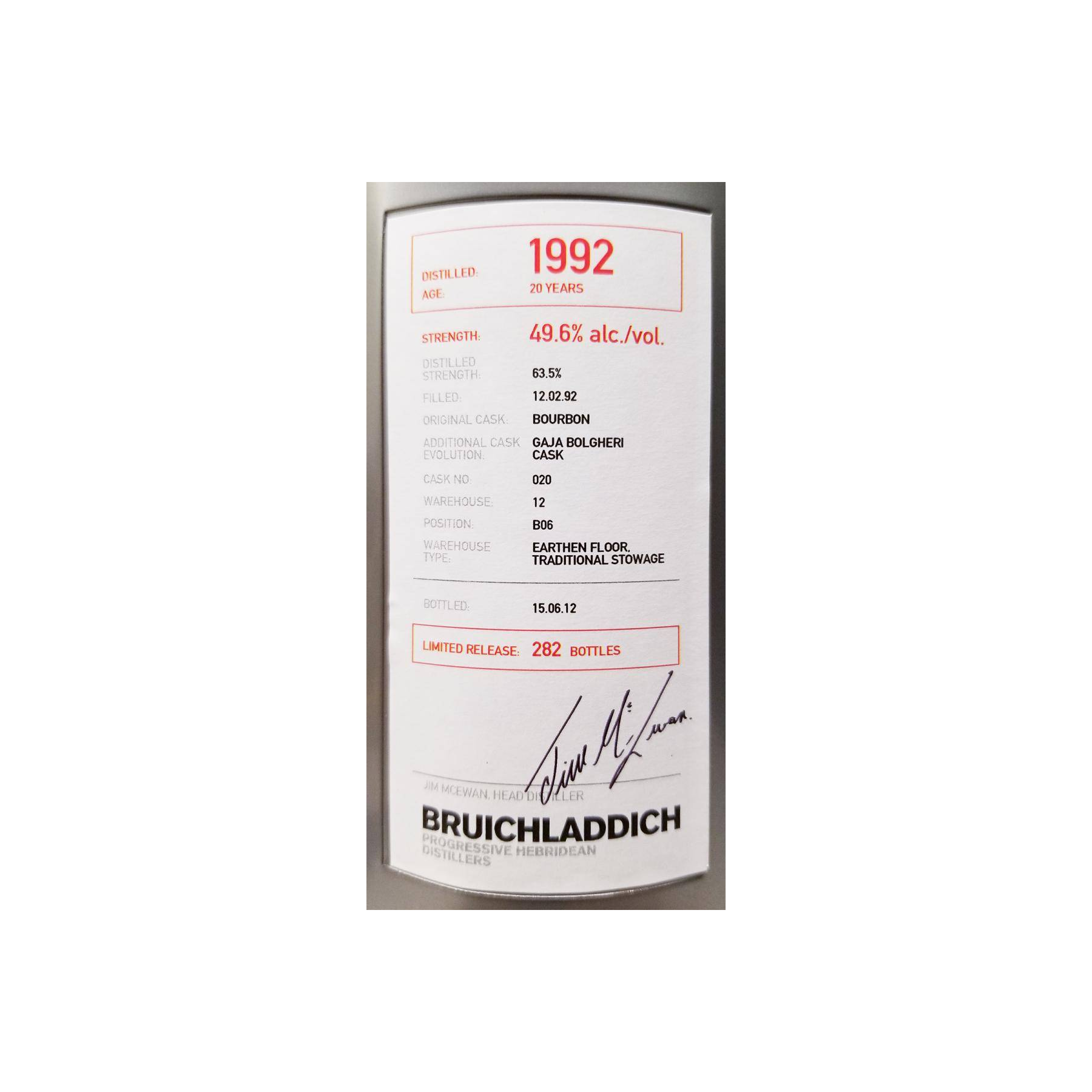 Bruichladdich 1992 20 Years Single Malt Whisky 3