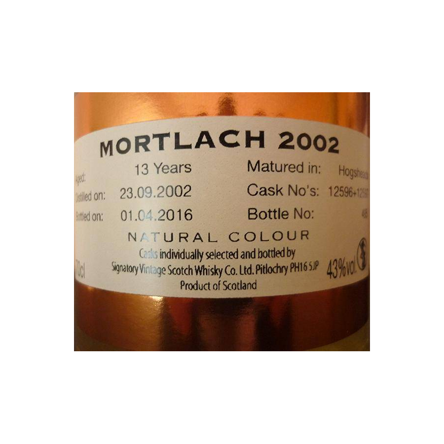 Mortlach Vintage Collection 2002 13 Years Single Malt Whisky 3