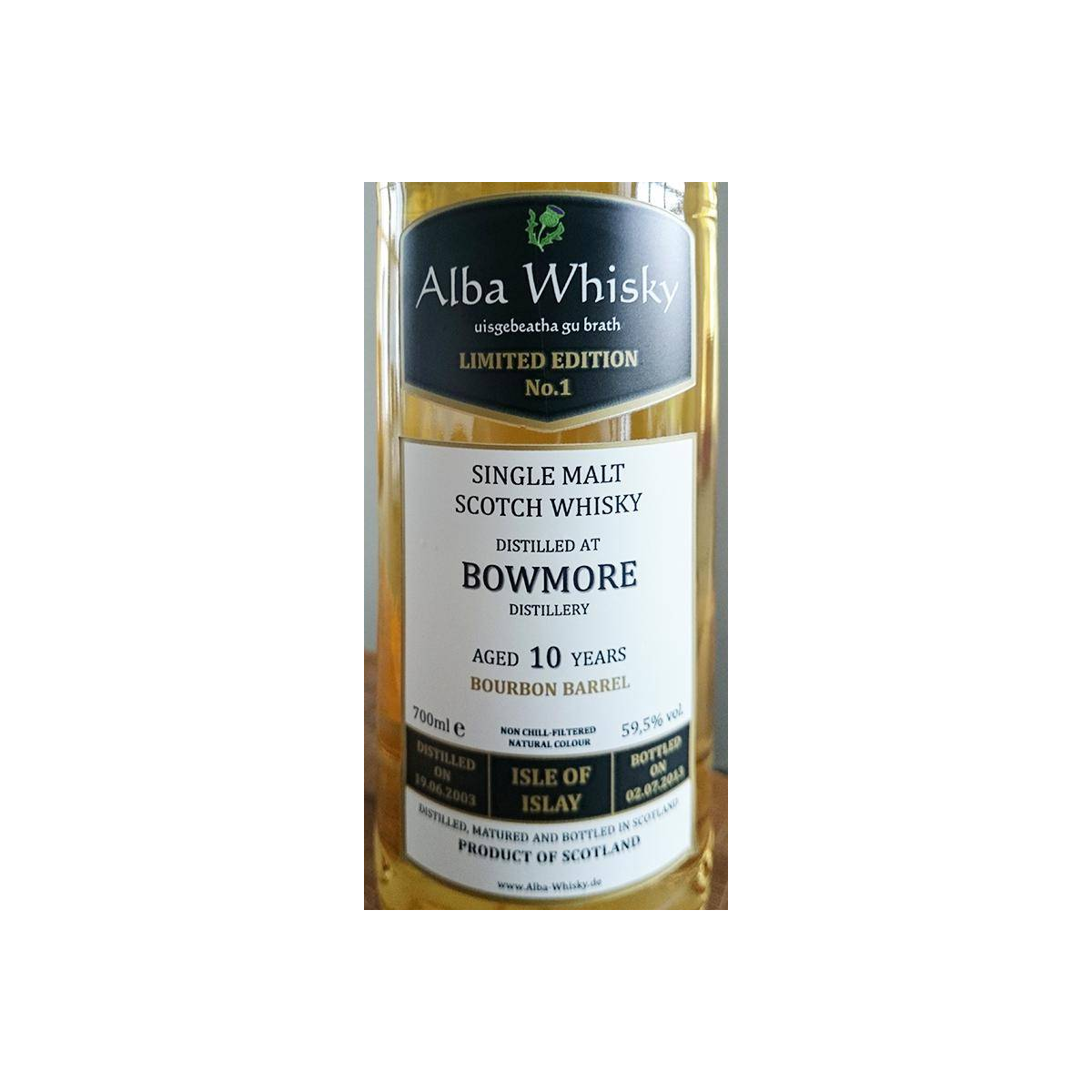 Bowmore 2003 10 Years Single Malt Whisky 3