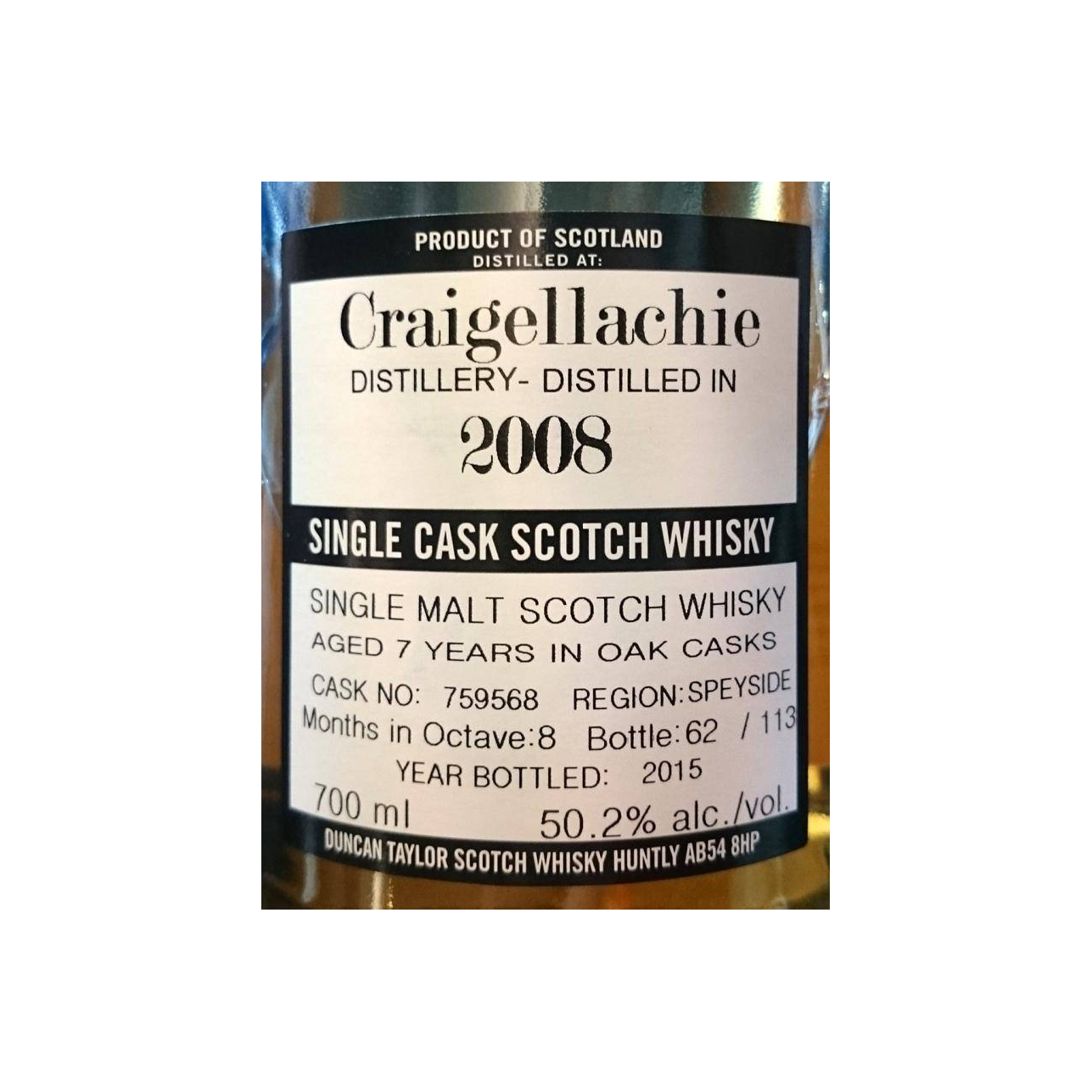 Craigellachie The Octave 2008 7 Years Single Malt Whisky