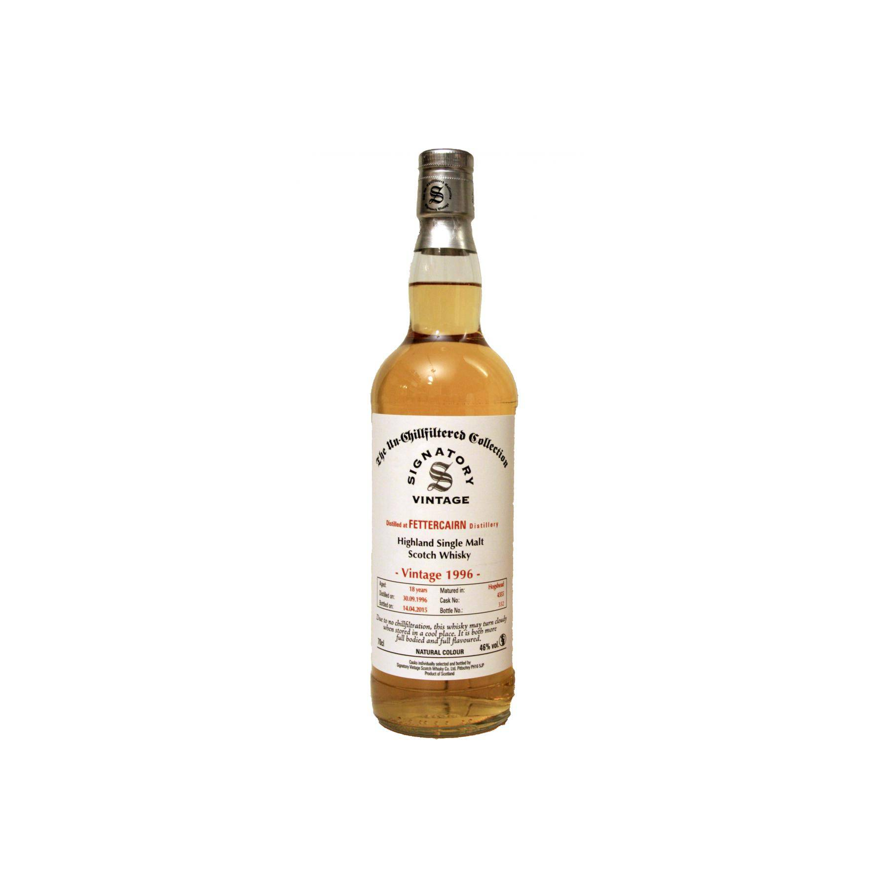 Fettercairn The Un-Chillfiltered Collection 1996 18 Years Single Malt Whisky