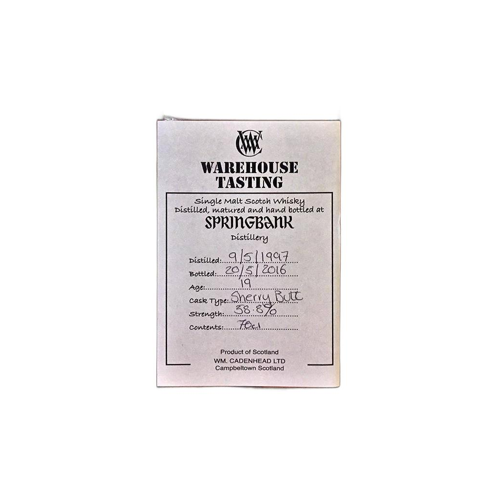 Springbank 1997 19 Years Single Malt Whisky 2