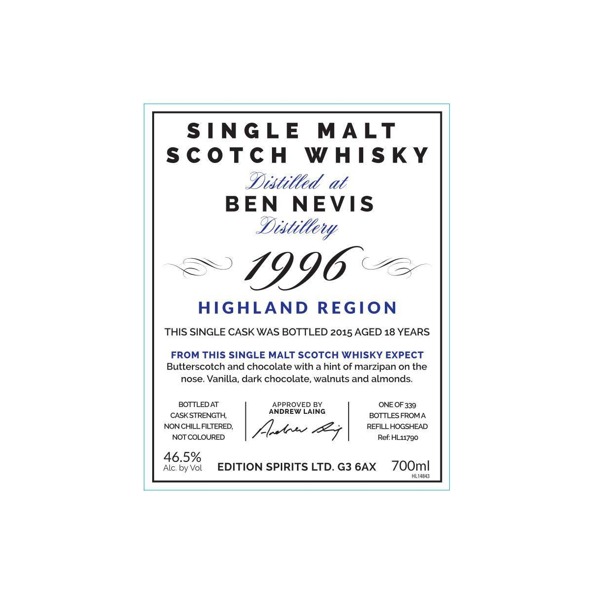 Ben Nevis The First Editions 1996 18 Years Single Malt Whisky 2