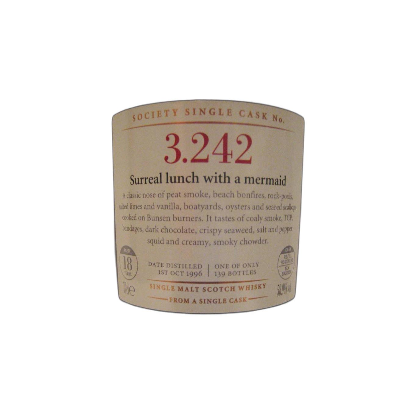 The Scotch Malt Whisky Society 1996 18 Years Single Malt Whisky 2