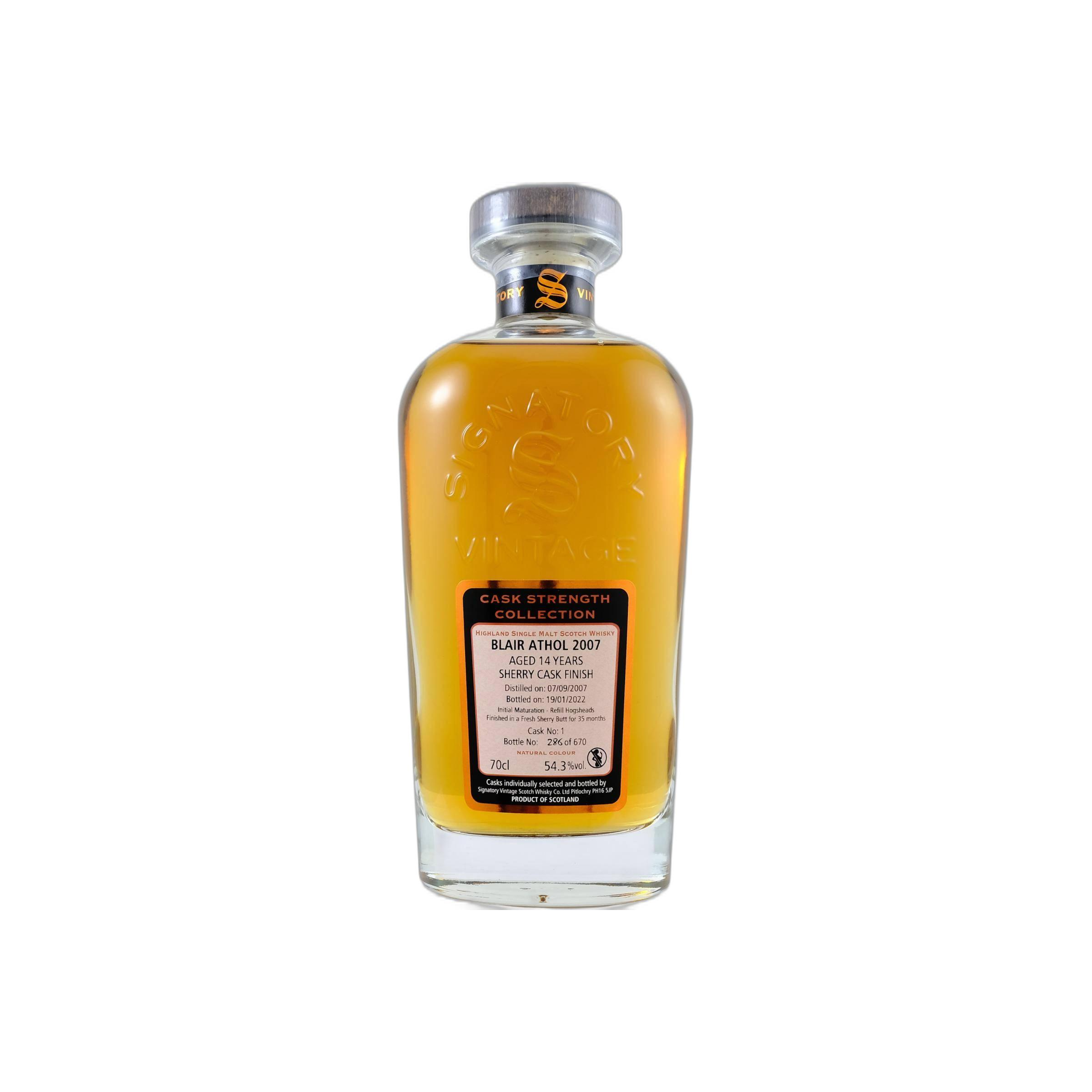 Blair Athol Cask Strength Collection 2007 14 Years Single Malt Whisky