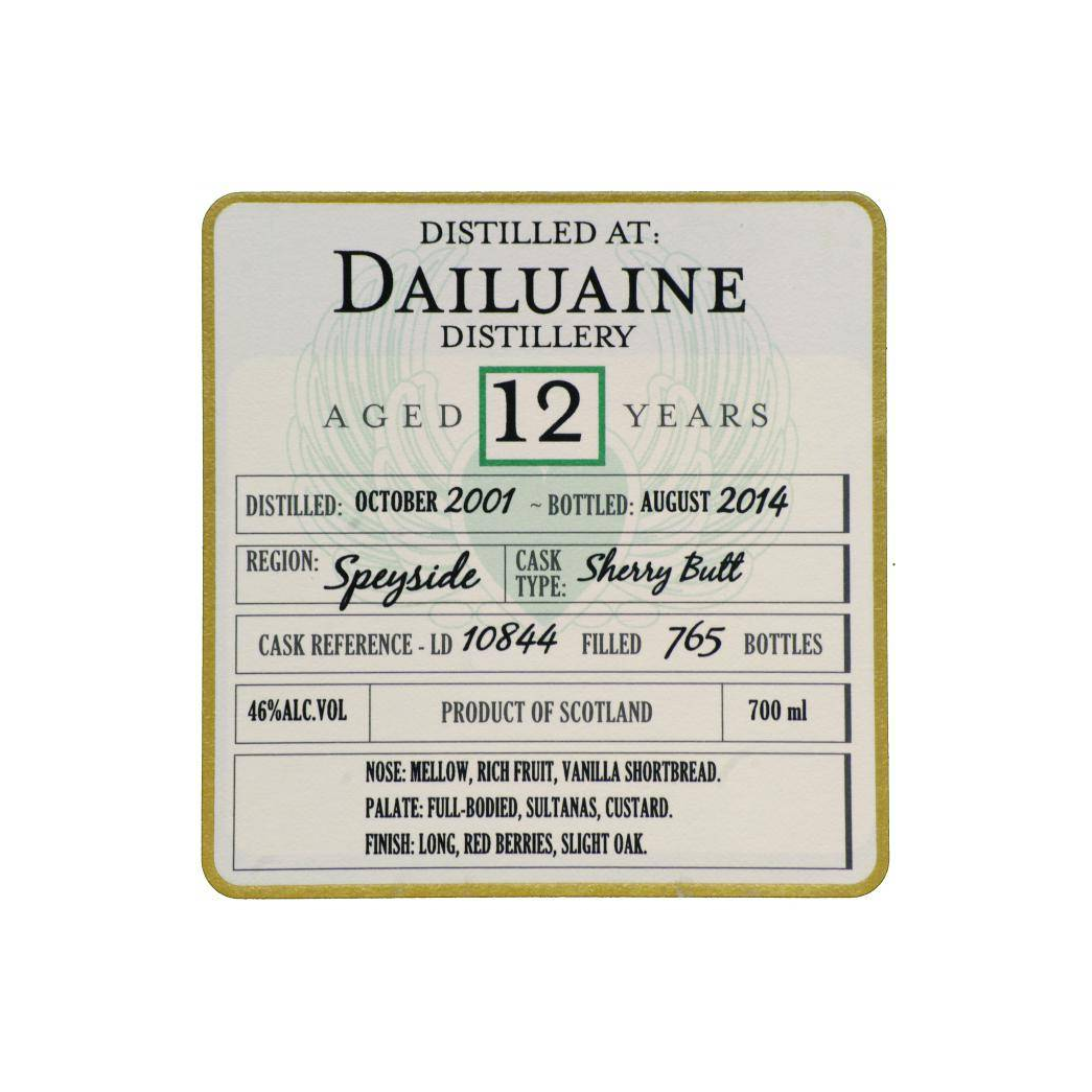 Dailuaine 2001 12 Years Single Malt Whisky 2
