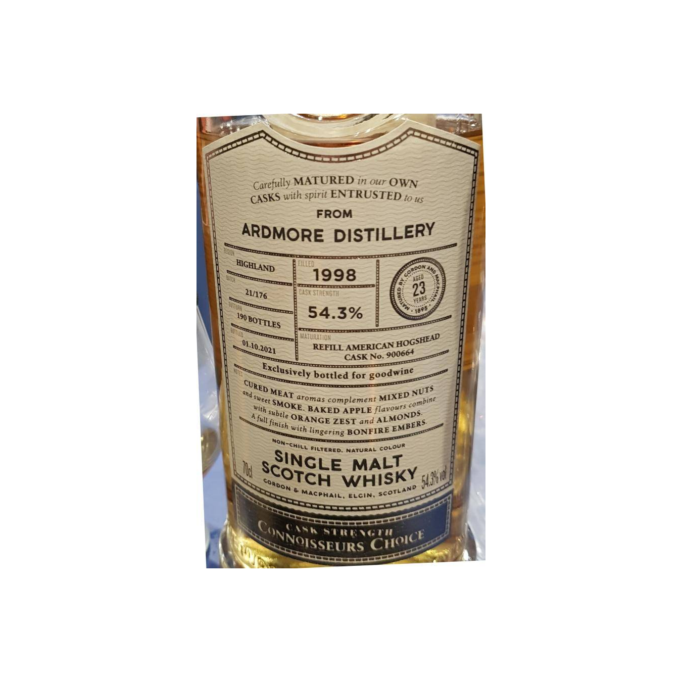 Ardmore Connoisseurs Choice - Cask Strength 1998 23 Years Single Malt Whisky 2