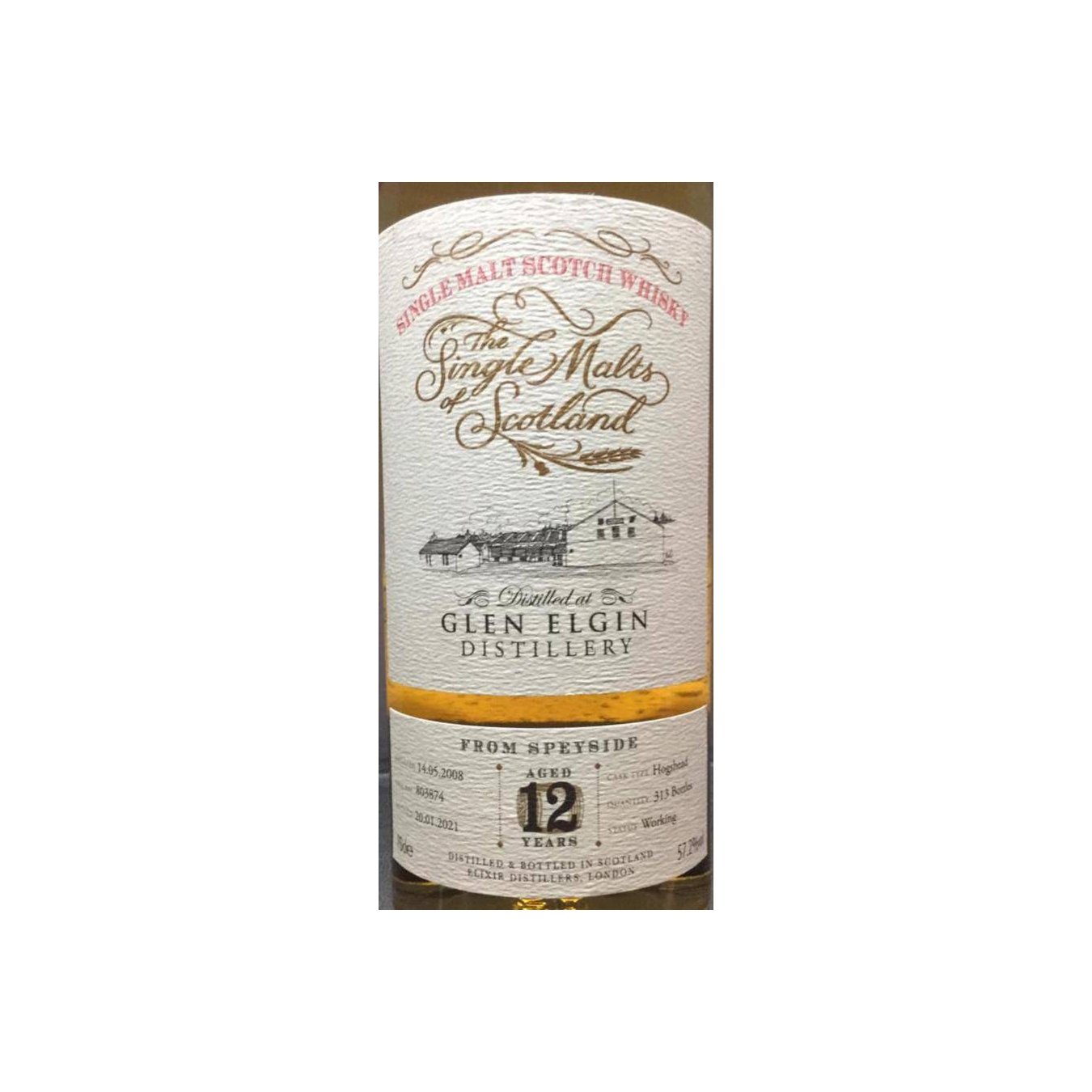 Glen Elgin The Single Malts of Scotland 2008 12 Years Single Malt Whisky 2