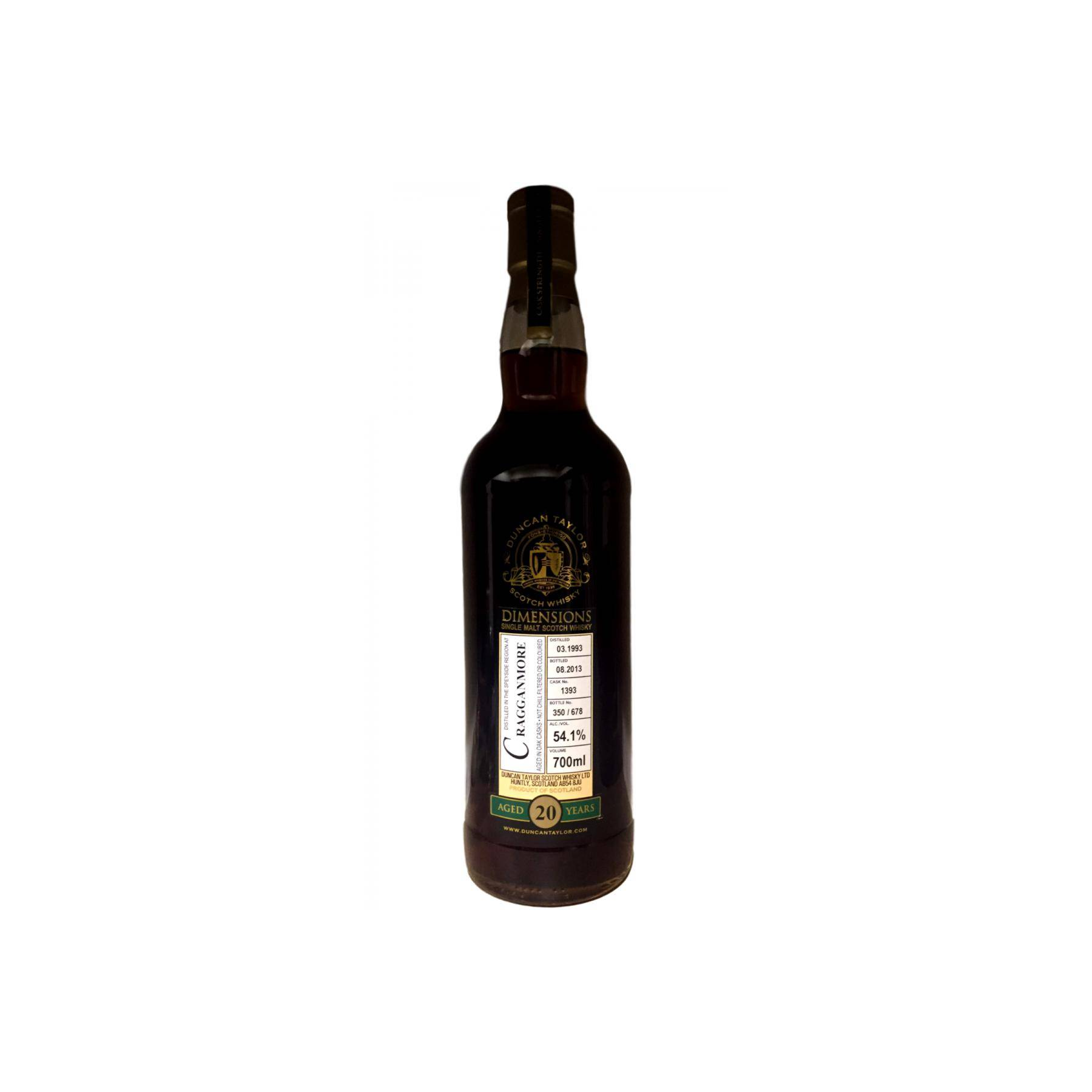 Cragganmore Dimensions 1993 20 Years Single Malt Whisky