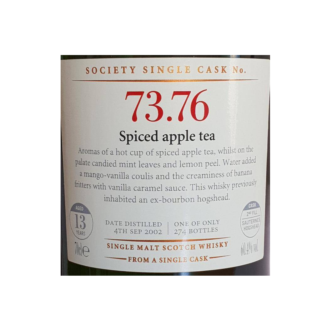 The Scotch Malt Whisky Society 2002 13 Years Single Malt Whisky 2