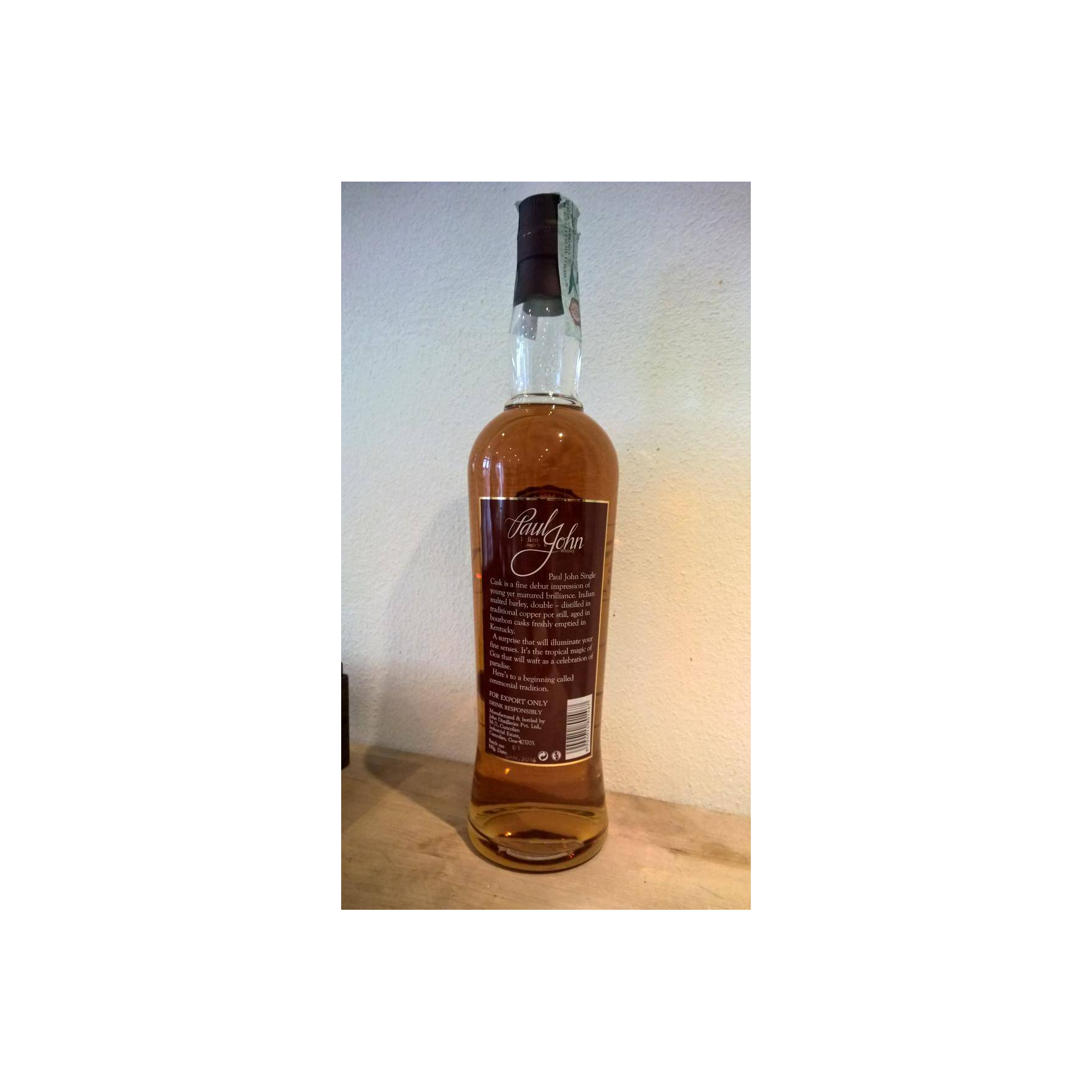 Paul John Single Malt Whisky