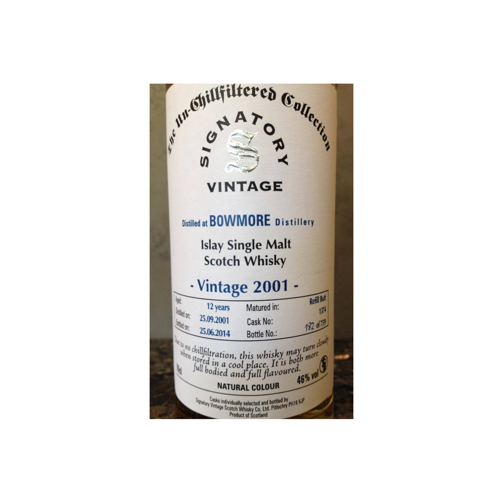 Bowmore The Un-Chillfiltered Collection 2001 12 Years Single Malt Whisky 3