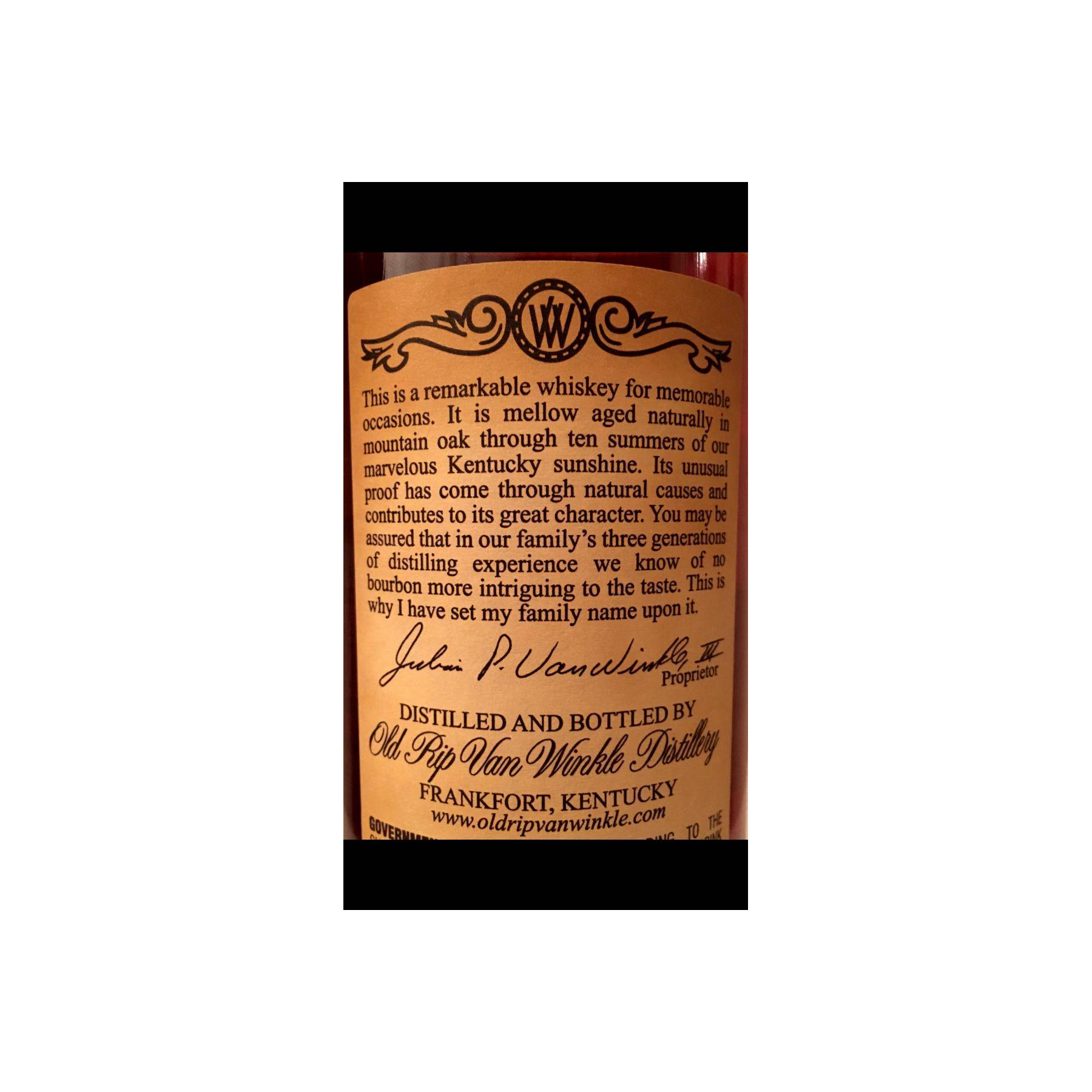 Pappy Van Winkle's 10 Years Bourbon Whisky 3