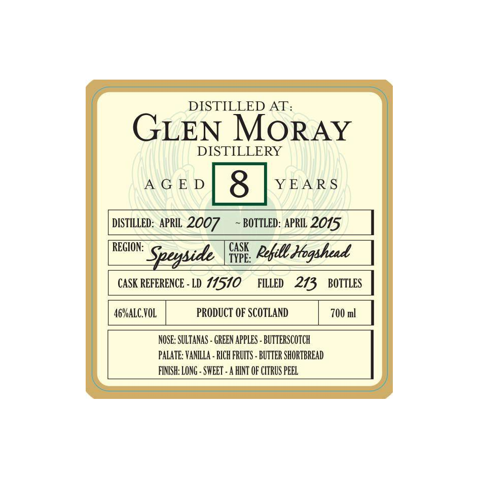 Glen Moray 2007 8 Years Single Malt Whisky