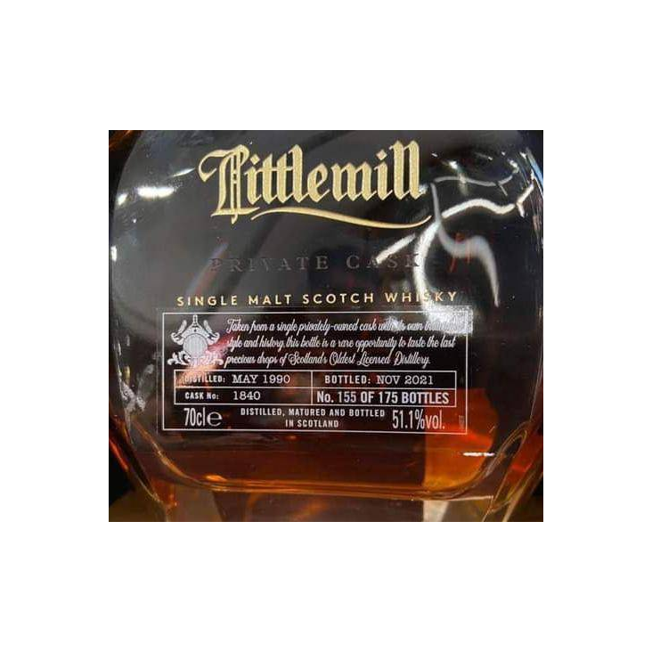 Littlemill Private Cask 1990 31 Years Single Malt Whisky