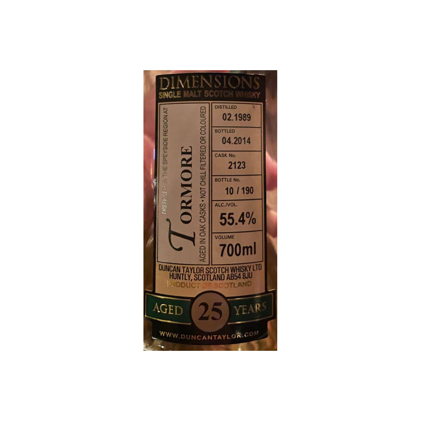 Tormore Dimensions 1989 25 Years Single Malt Whisky
