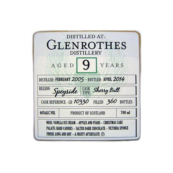 The Glenrothes 2005 9 Years Single Malt Whisky