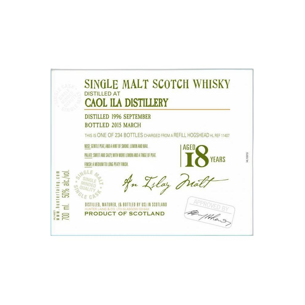 Caol Ila Old Malt Cask 1996 18 Years Single Malt Whisky 2