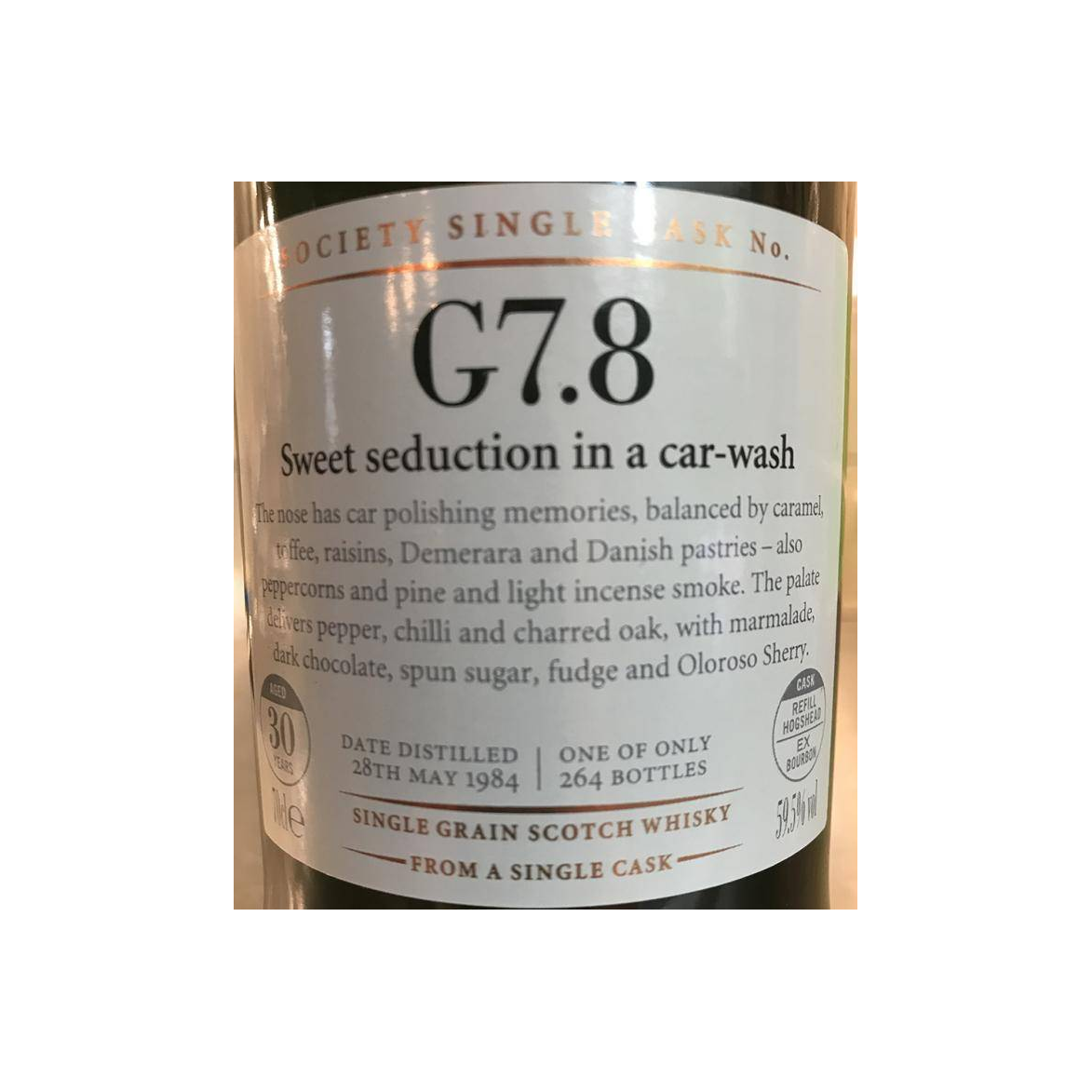 The Scotch Malt Whisky Society 1984 30 Years Single Grain Whisky 2