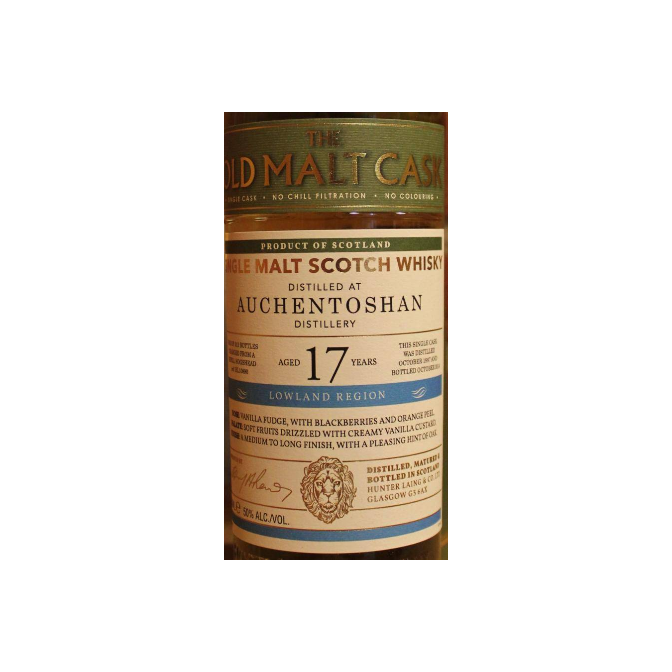 Auchentoshan Old Malt Cask 1997 17 Years Single Malt Whisky 2