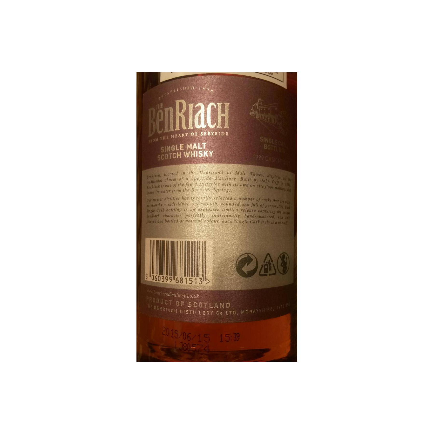 BenRiach 1999 15 Years Single Malt Whisky 3