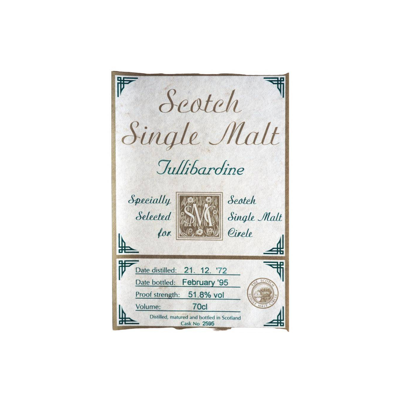Tullibardine 1972 22 Years Single Malt Whisky