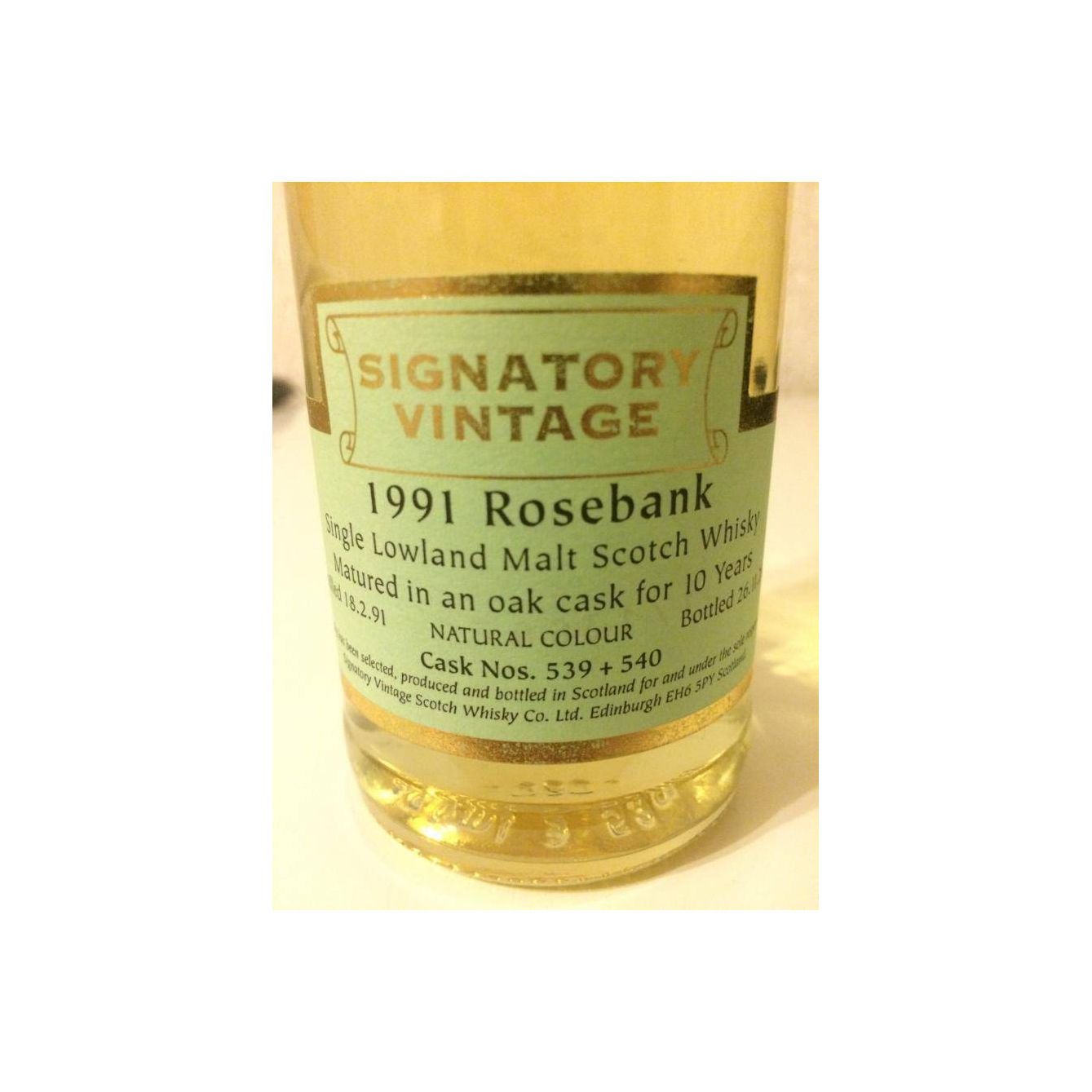 Rosebank Vintage Collection 1991 10 Years Single Malt Whisky 2