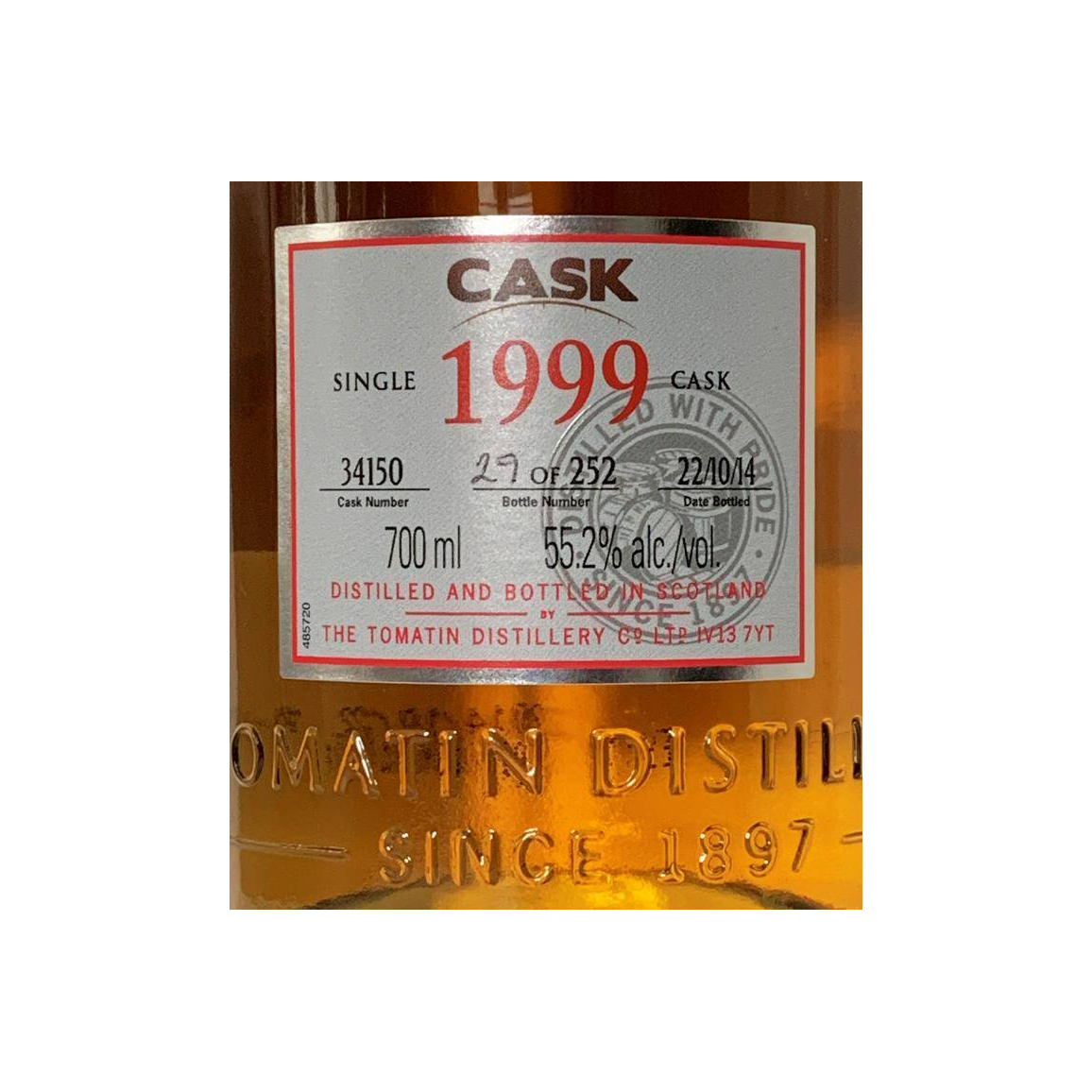 Tomatin Single Cask 1999 14 Years Single Malt Whisky 3