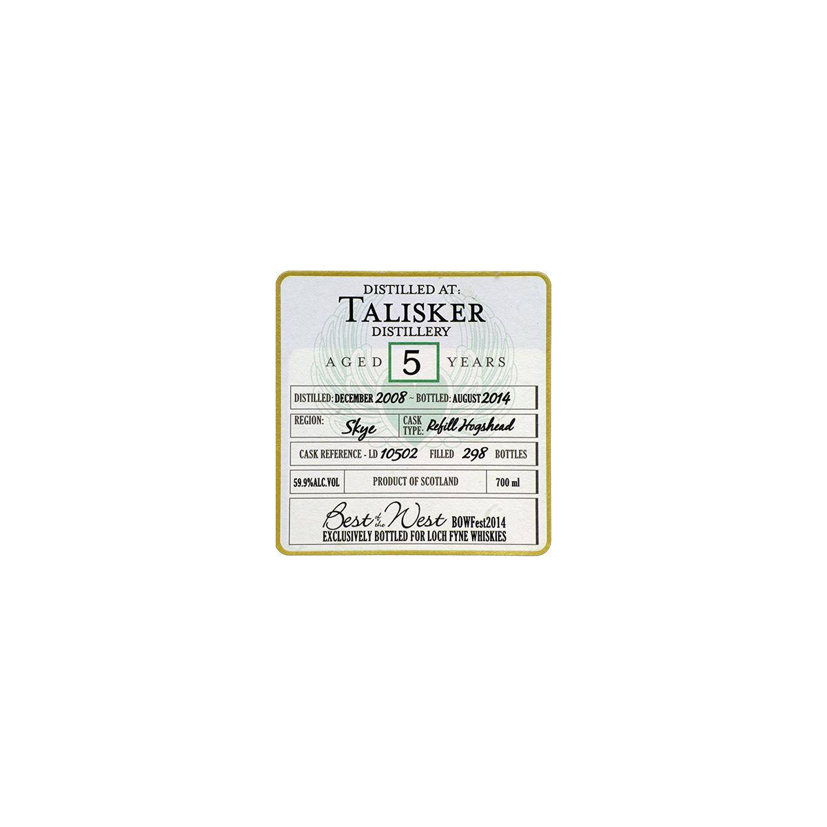Talisker 2008 5 Years Single Malt Whisky 2