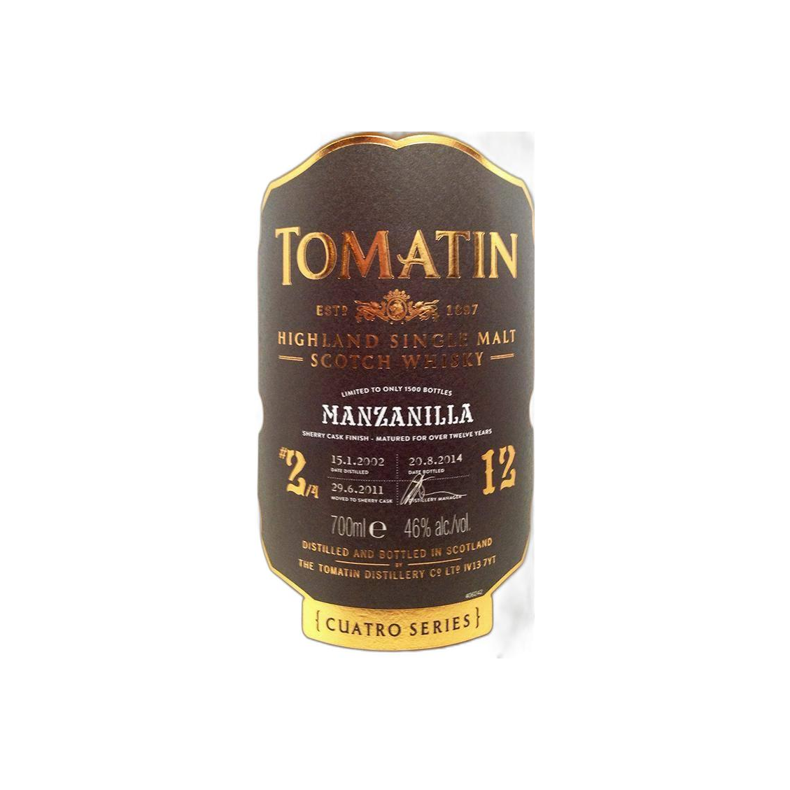 Tomatin 2002 12 Years Single Malt Whisky 3