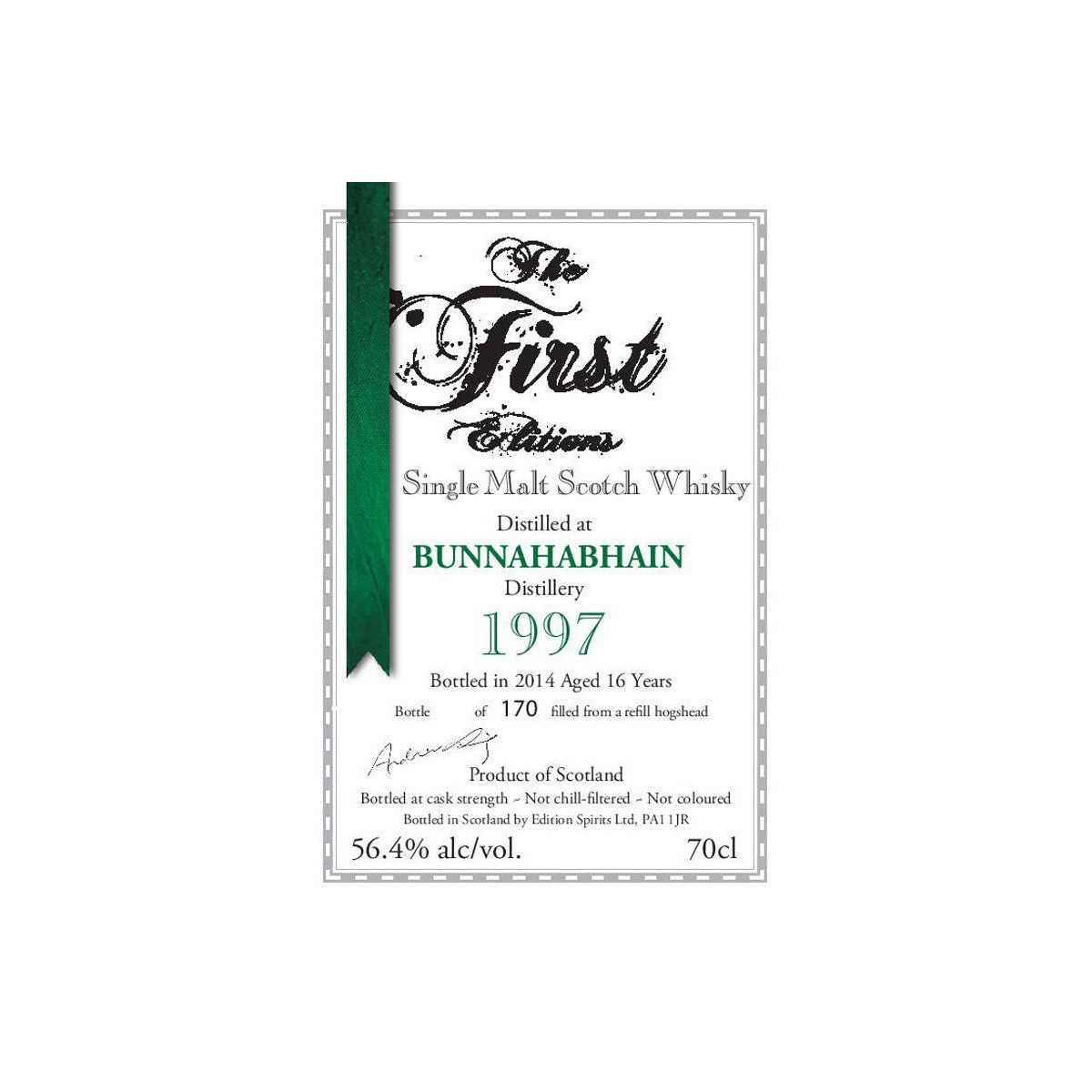 Bunnahabhain The First Editions 1997 16 Years Single Malt Whisky 2