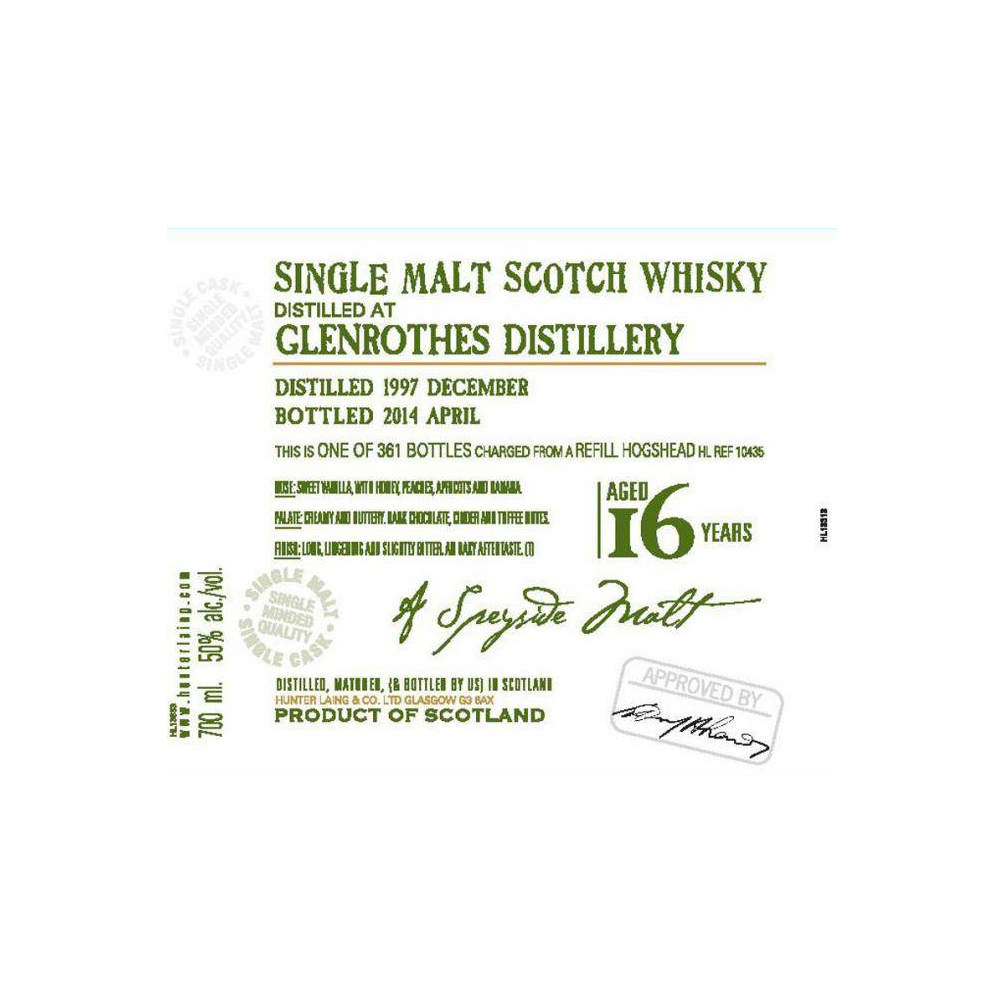 The Glenrothes Old Malt Cask 1997 16 Years Single Malt Whisky 3