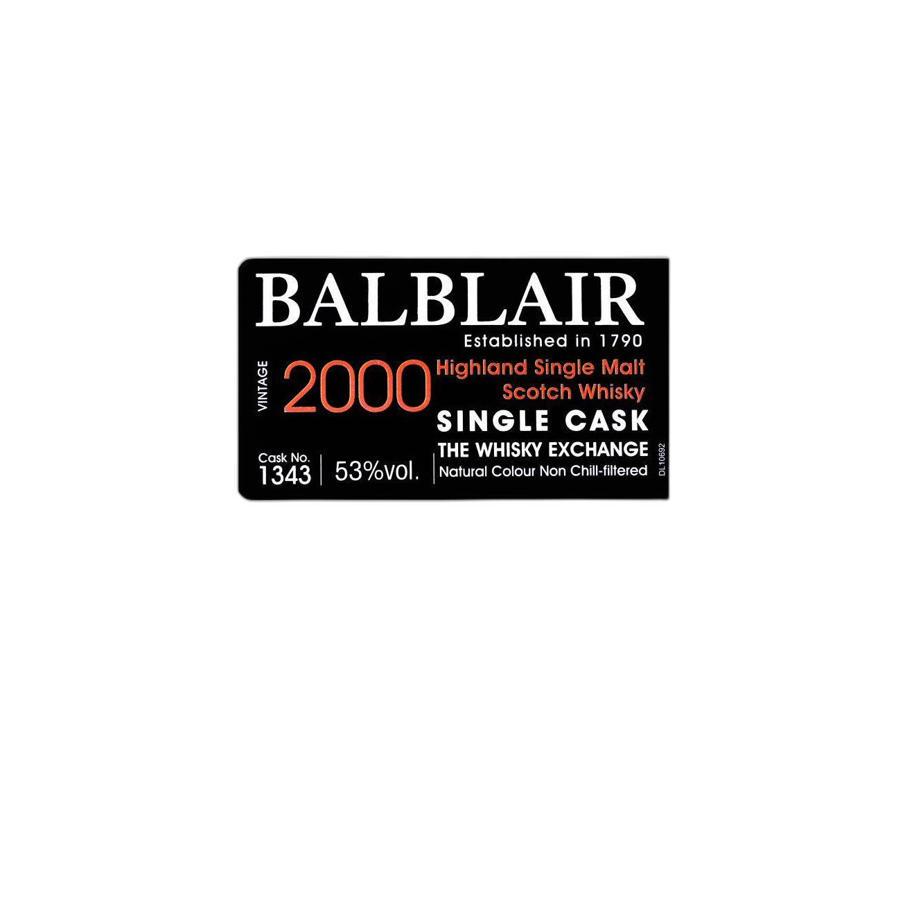 Balblair Single Cask 2000 14 Years Single Malt Whisky 2