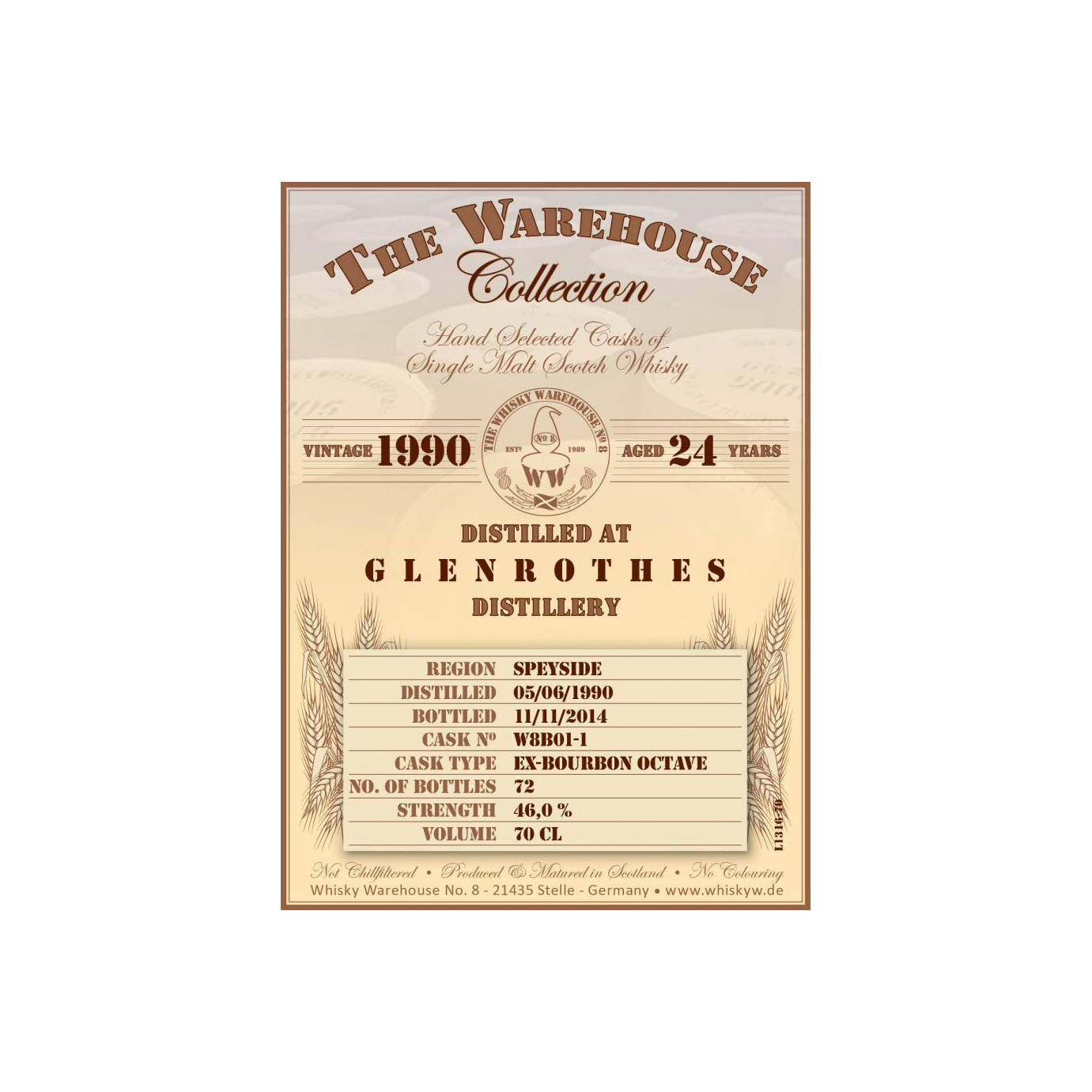 The Glenrothes 1990 24 Years Single Malt Whisky