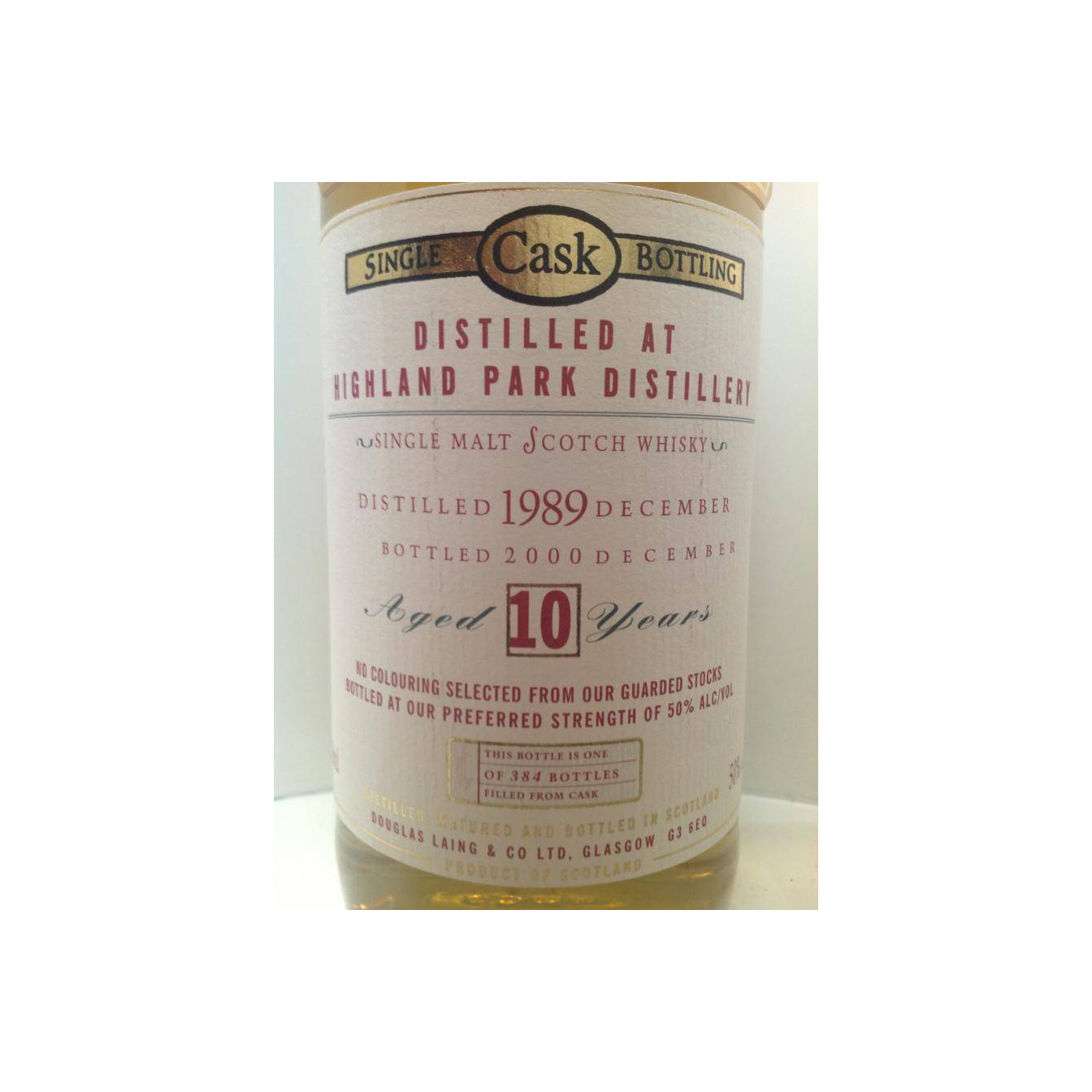 Highland Park Old Malt Cask 1989 10 Years Single Malt Whisky 2