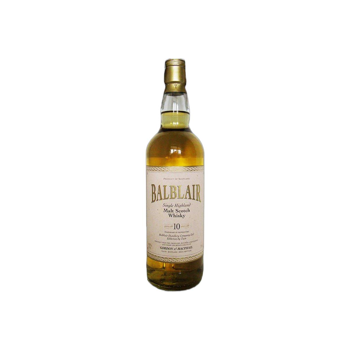 Balblair Licensed Bottling 10 Years Single Malt Whisky