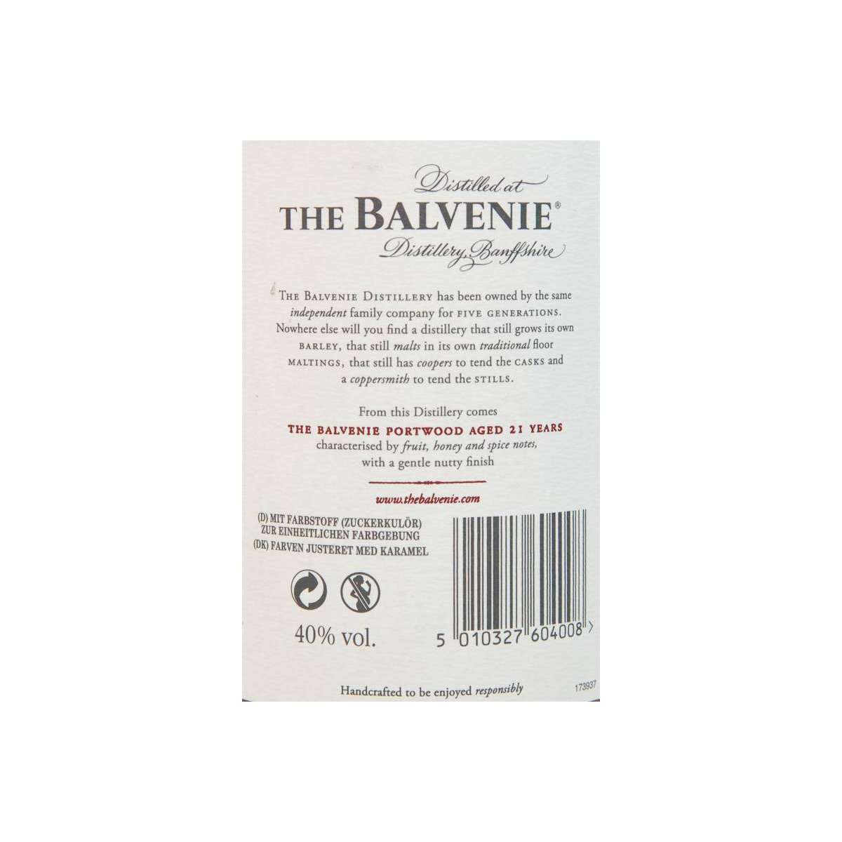 The Balvenie 21 Years Single Malt Whisky 3