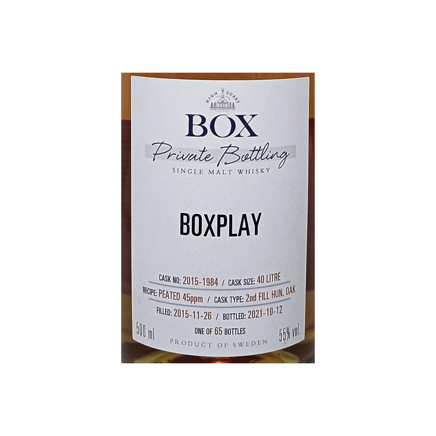 Compass Box Private Bottling 2015 5 Years Single Malt Whisky 2