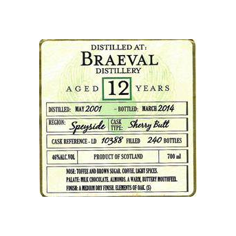 Braeval 2001 12 Years Single Malt Whisky