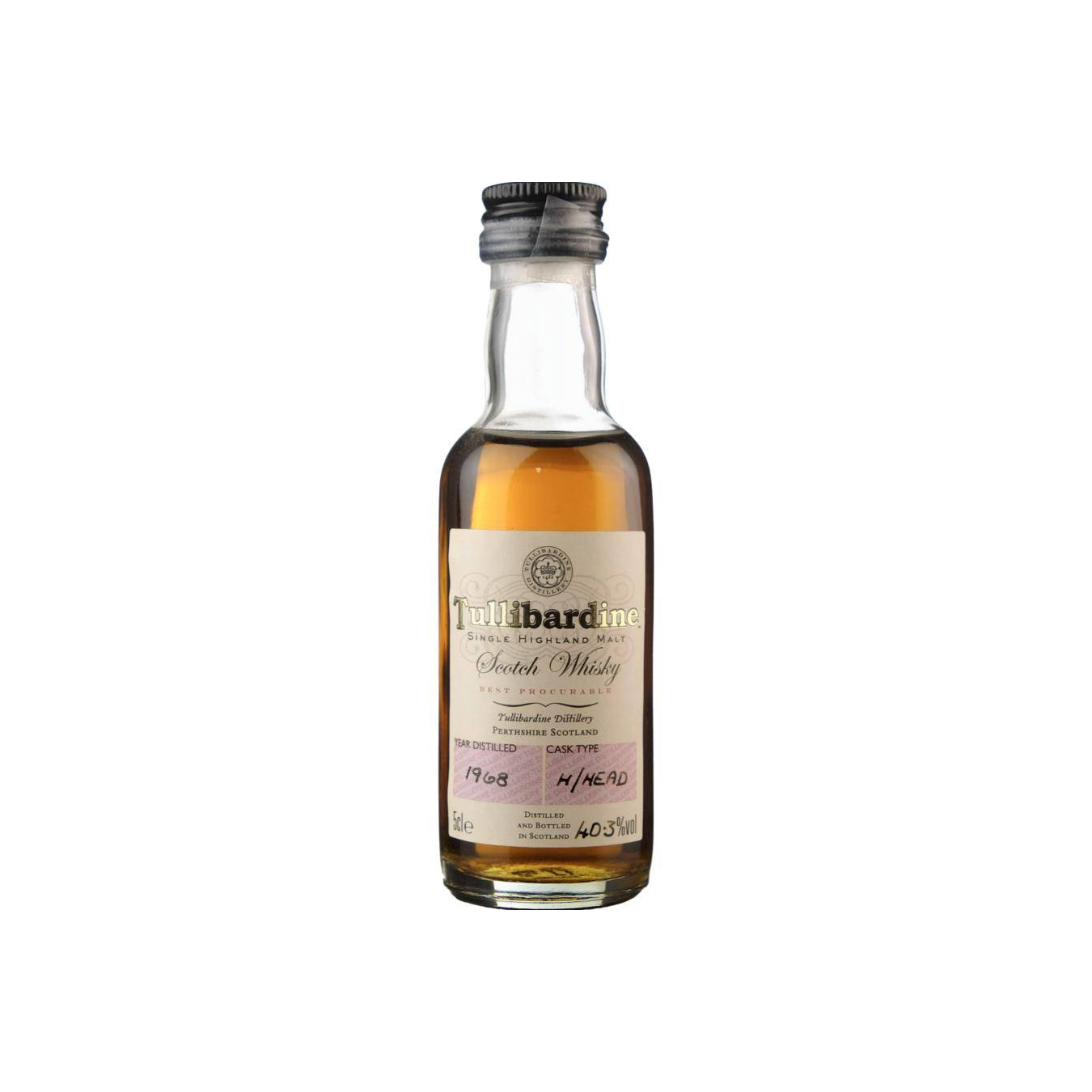 Tullibardine Miniature 1968 Single Malt Whisky 2