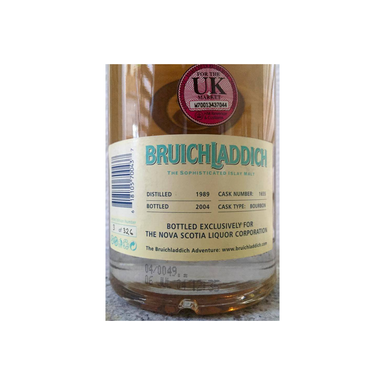 Bruichladdich 1989 15 Years Single Malt Whisky 2