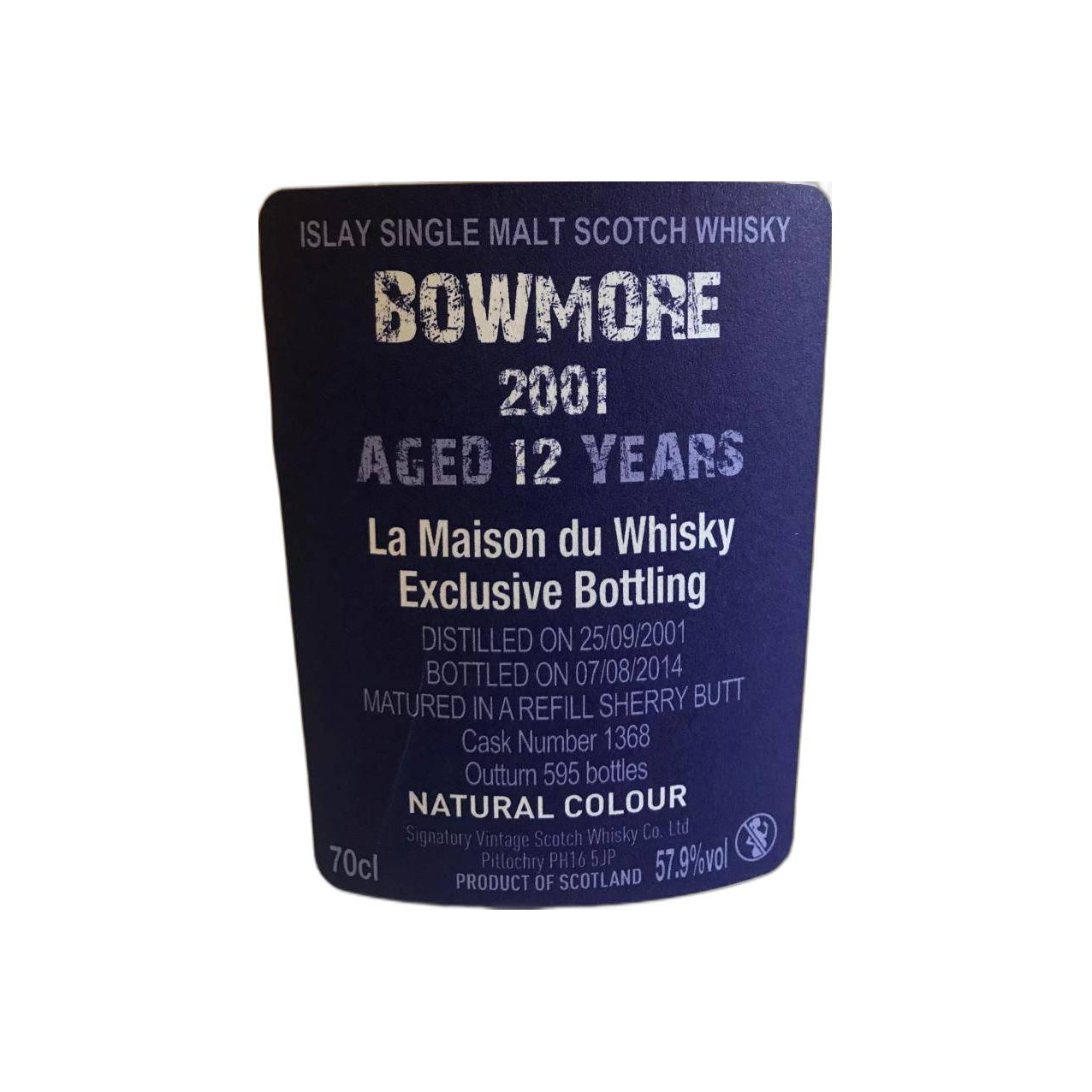Bowmore Cask Strength Collection 2001 12 Years Single Malt Whisky 3