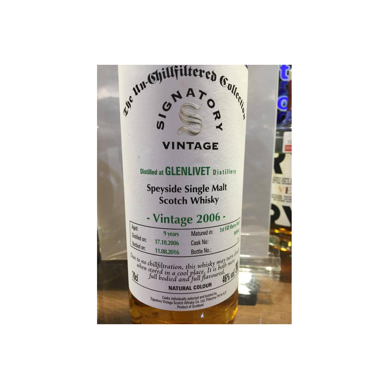 The Glenlivet The Un-Chillfiltered Collection 2006 9 Years Single Malt Whisky