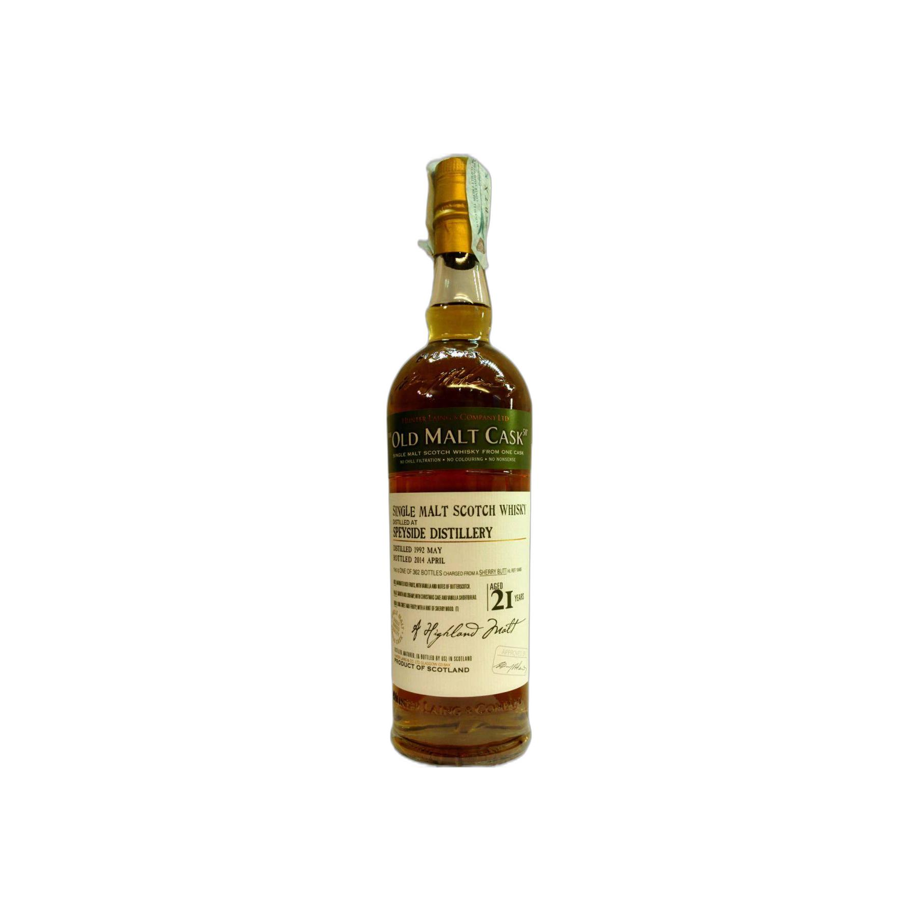 Spey Old Malt Cask 1992 21 Years Single Malt Whisky