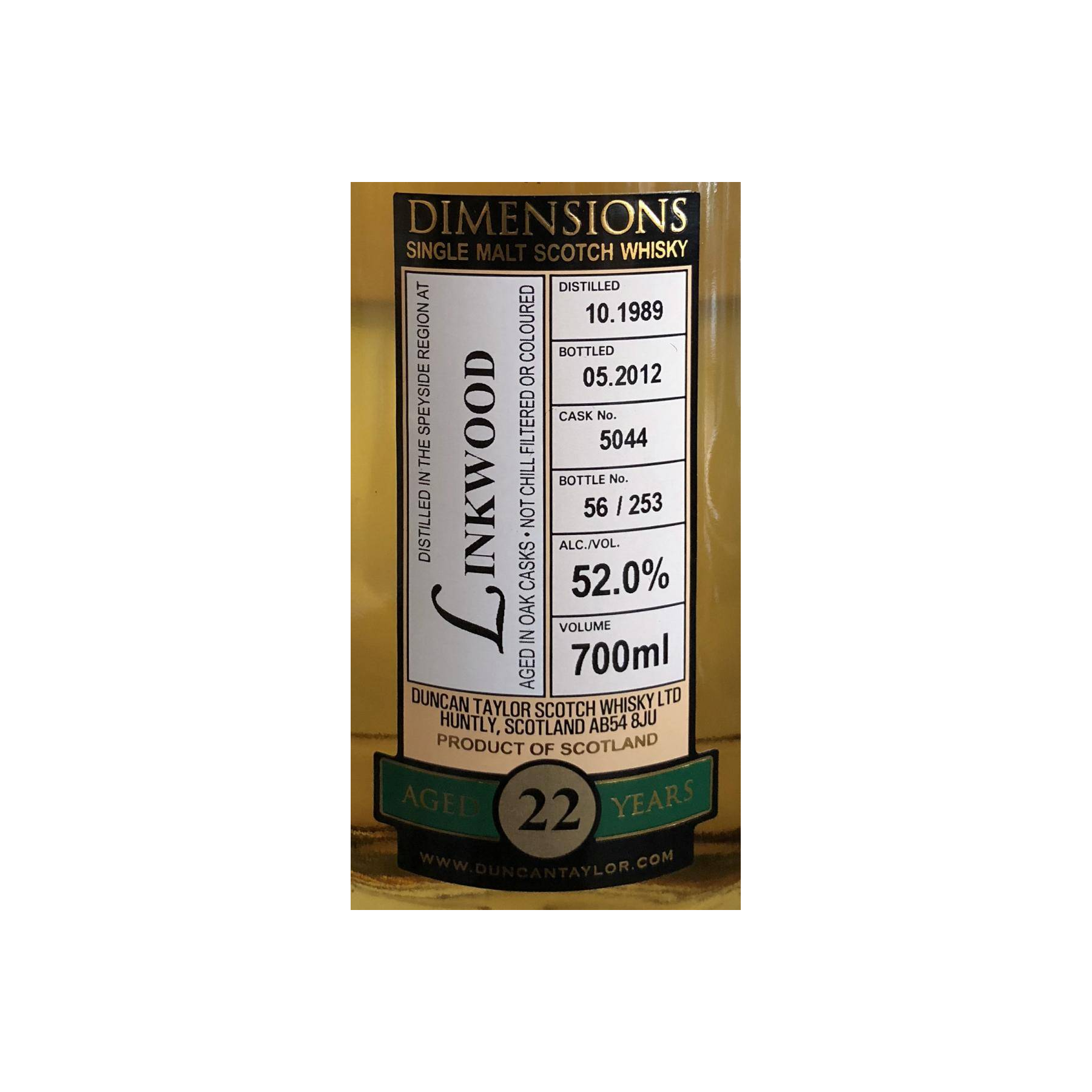 Linkwood Dimensions 1989 22 Years Single Malt Whisky